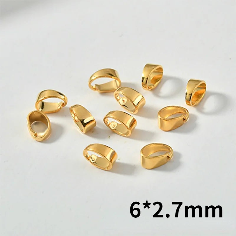 18K Copper Plated Melon Seed Buckle DIY Necklace Bracelet Accessory