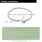 925 Sterling Silver Water Wave Chain Bracelet 2.5mm Party Accessories