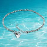 925 Sterling Silver Water Wave Chain Bracelet 2.5mm Party Accessories