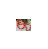 8mm Pink Coral Beads Pendant Necklace