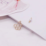 Gold-Plated Pearl Pendant for DIY Earrings