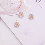 Gold-Plated Pearl Pendant for DIY Earrings
