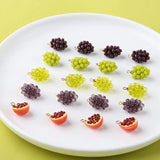 20pcs Grape/Pomegranate 3D Charms for DIY Jewelry