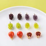 20pcs Grape/Pomegranate 3D Charms for DIY Jewelry