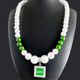 Sorority Society Pendant Necklace with Pearls