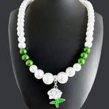 Sorority Society Pendant Necklace with Pearls