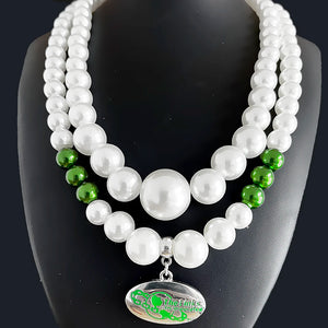 Sorority Society Pendant Necklace with Pearls