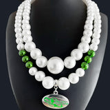 Sorority Society Pendant Necklace with Pearls