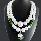 Sorority Society Pendant Necklace with Pearls