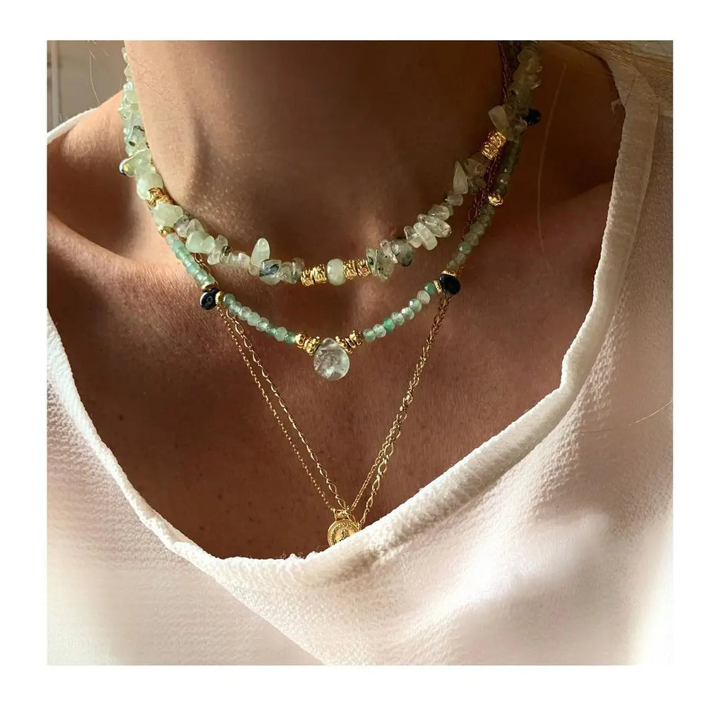 Crystal Beads Necklace with Pearl Pendant in Multiple Colors
