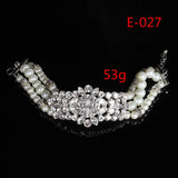 Layered Pearl Bracelets & Bangles for Women CZ Wedding Party Bridal Jewelry