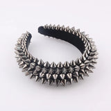 Baroque Rivet Sponge Exaggerated Hair Hoop Prom Headdress