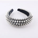 Baroque Rivet Sponge Exaggerated Hair Hoop Prom Headdress