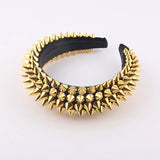 Baroque Rivet Sponge Exaggerated Hair Hoop Prom Headdress