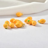 20pcs Lemon Shape Pendants Copper Charms DIY Jewelry