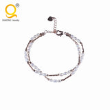 Rice Pearl Bracelet Copper Chain Jewelry