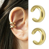 Smooth Ear Clip Women Retro Earrings U-Shaped Ear Hook