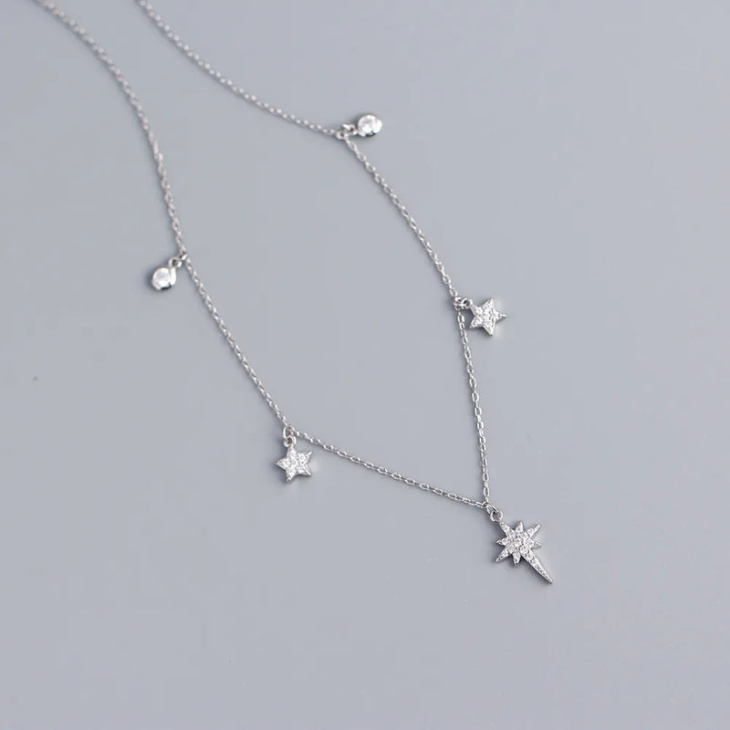 Big Dipper Star Pendant Necklace 925 Sterling Silver Chain Jewelry