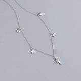 Big Dipper Star Pendant Necklace 925 Sterling Silver Chain Jewelry