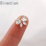 Love Zircon Bow Pendant DIY Jewelry Set