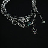 Y2K Star Notes Pendant Necklace for Women