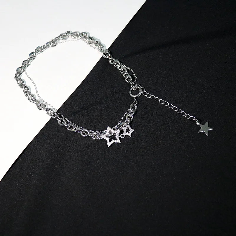 Y2K Star Notes Pendant Necklace for Women