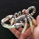 Chinese Teeth of wolves Tibetan silver Scorpion Necklace