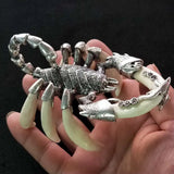 Chinese Teeth of wolves Tibetan silver Scorpion Necklace