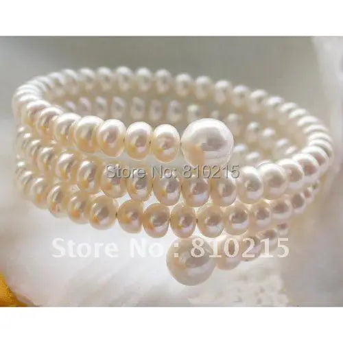 AA 5-10MM Round Freshwater Pearl Bracelet Jewelry