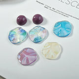 Glorious Wave Resin Earrings Pendant DIY Accessories 4pcs