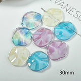 Glorious Wave Resin Earrings Pendant DIY Accessories 4pcs
