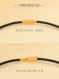 Thin 1.5mm Steel Wire Rope Bracelet Red/Black 15-20cm