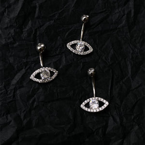 925 Silver Eye Belly Button Ring Navel Piercing Body Jewelry Decorations