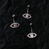 925 Silver Eye Belly Button Ring Navel Piercing Body Jewelry Decorations