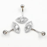 925 Silver Eye Belly Button Ring Navel Piercing Body Jewelry Decorations