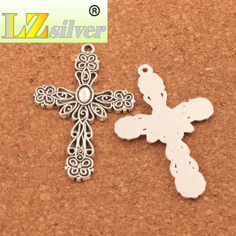 Eye Flower Filigree Cross Charm Beads Pendant DIY Jewelry L444