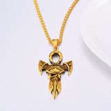 Eye of Horus Pendant Necklace Gold Pharaoh Protection Amulet Necklace