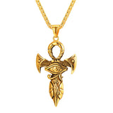 Eye of Horus Pendant Necklace Gold Pharaoh Protection Amulet Necklace