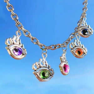 Eye of Heaven Evil Necklace Titanium Steel Alternative Hip Hop Necklace