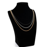 EyeYoYo 3/4mm Stainless Steel Square Pearl Link Chains Necklace