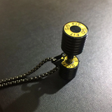 EyeYoYo Dumbbell Fit Pendant Necklace Fitness Jewelry Men