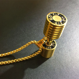 EyeYoYo Dumbbell Fit Pendant Necklace Fitness Jewelry Men