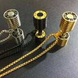 EyeYoYo Dumbbell Fit Pendant Necklace Fitness Jewelry Men