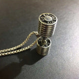 EyeYoYo Dumbbell Fit Pendant Necklace Fitness Jewelry Men