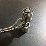 EyeYoYo Dumbbell Fit Pendant Necklace Fitness Jewelry Men