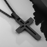 EyeYoYo Cross Stainless Steel Choker Necklace for Men