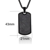 EyeYoYo High Men Military Army Carbon Fiber Charm Dog Tags Necklace