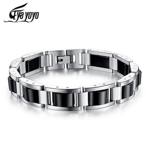 EyeYoYo Men's 316L Stainless Steel Magnetic Bracelet - Domineering Thick Design