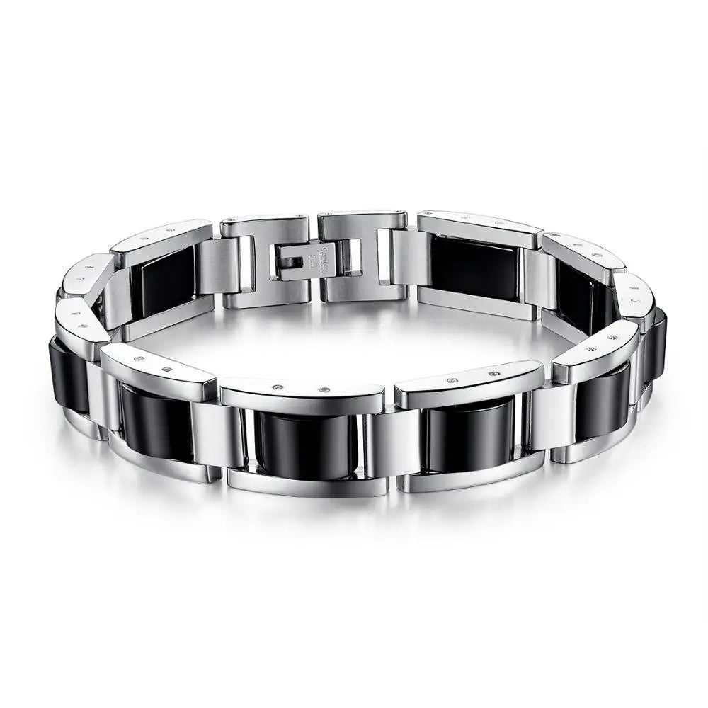 EyeYoYo Men's 316L Stainless Steel Magnetic Bracelet - Domineering Thick Design