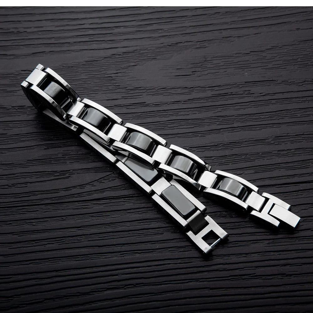 EyeYoYo Men's 316L Stainless Steel Magnetic Bracelet - Domineering Thick Design